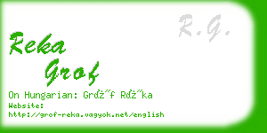 reka grof business card